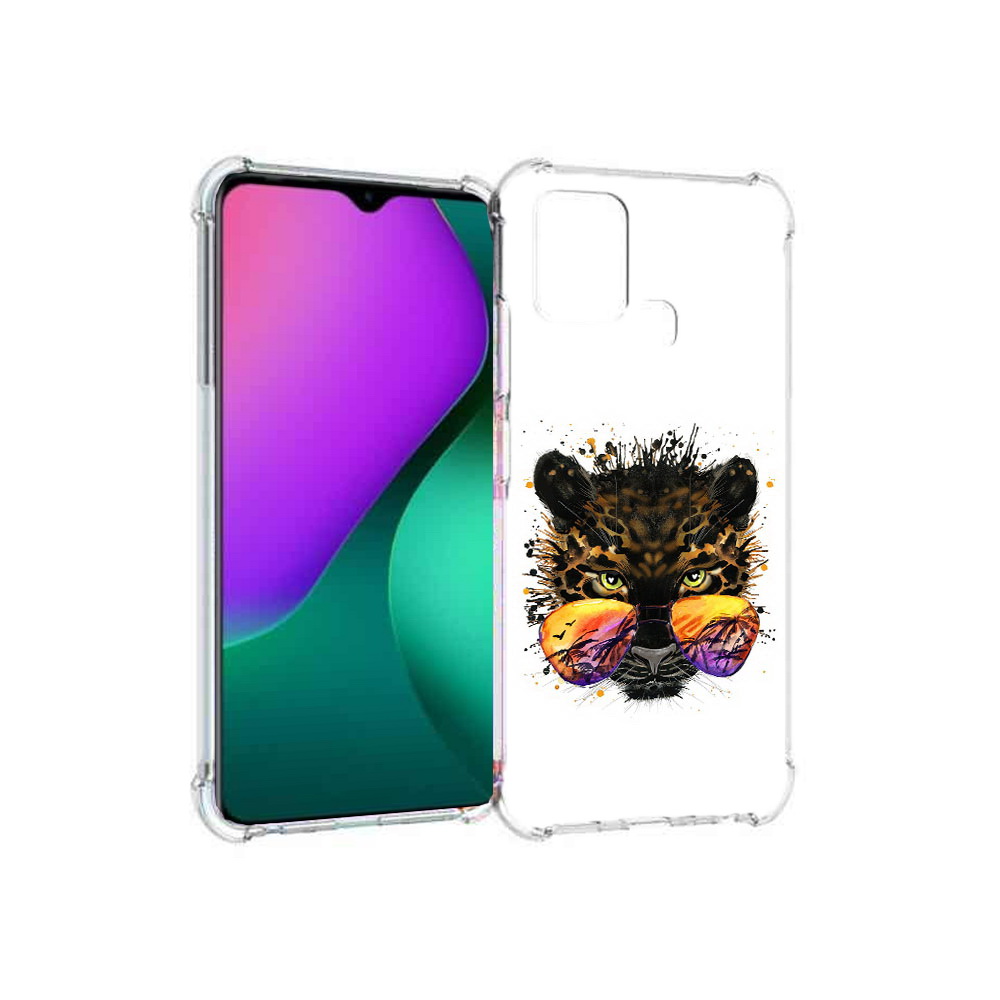 

Чехол MyPads Tocco для Infinix Hot 10 Play тропический леопард, Прозрачный, Tocco