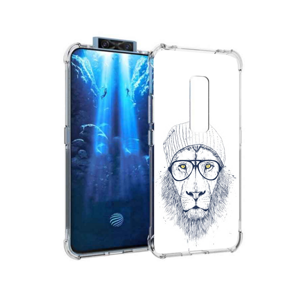 

Чехол MyPads Tocco для Vivo V17 Pro хиппи лев (PT226965.387.663), Прозрачный, Tocco