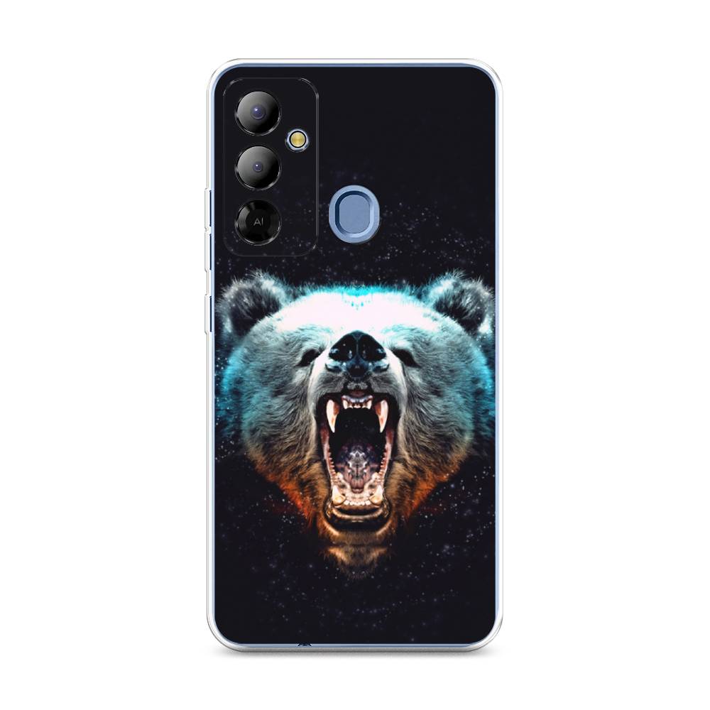 

Чехол Awog на Tecno Pop 6 Go "Медведь", Коричневый;голубой;черный, 302950-2