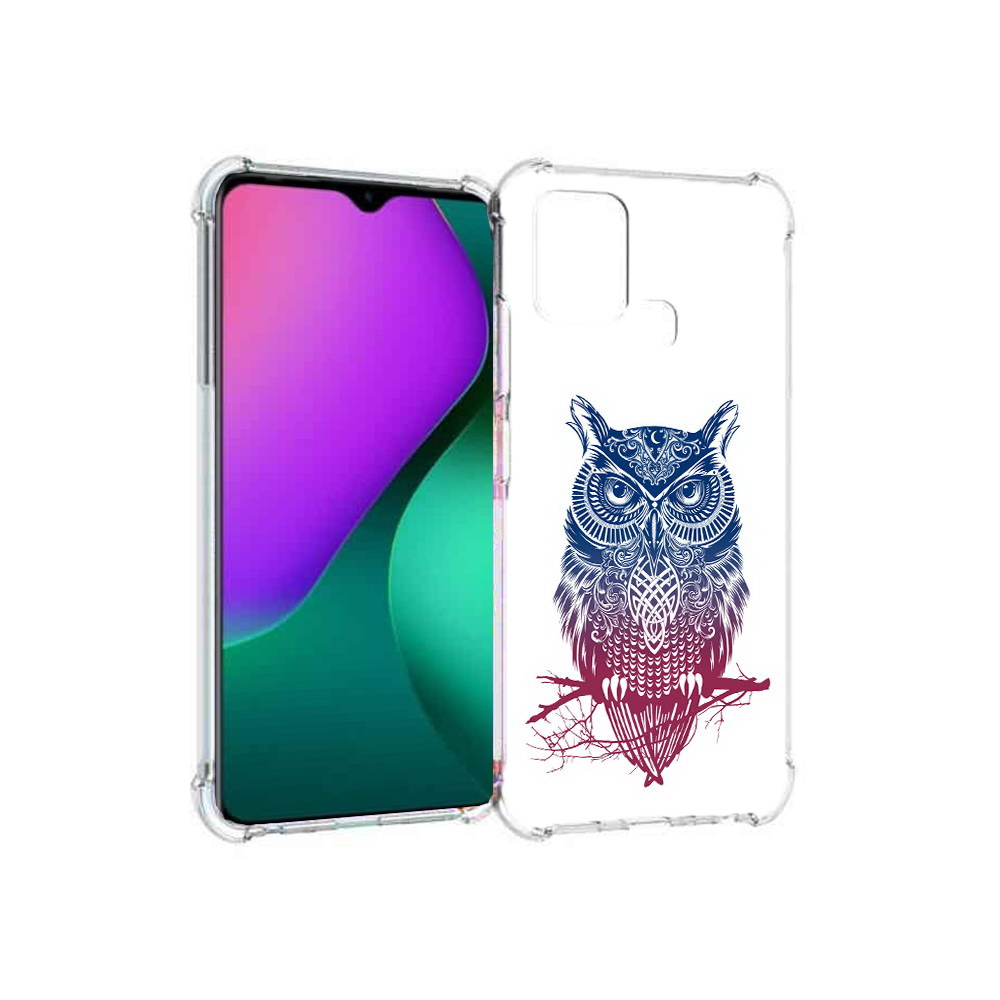 

Чехол MyPads Tocco для Infinix Hot 10 Play хиппи сова, Прозрачный, Tocco
