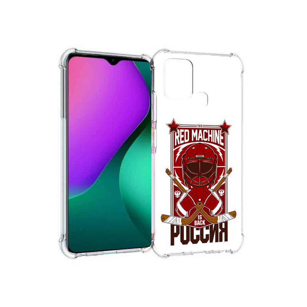 

Чехол MyPads Tocco для Infinix Hot 10 Play хоккей россия, Прозрачный, Tocco
