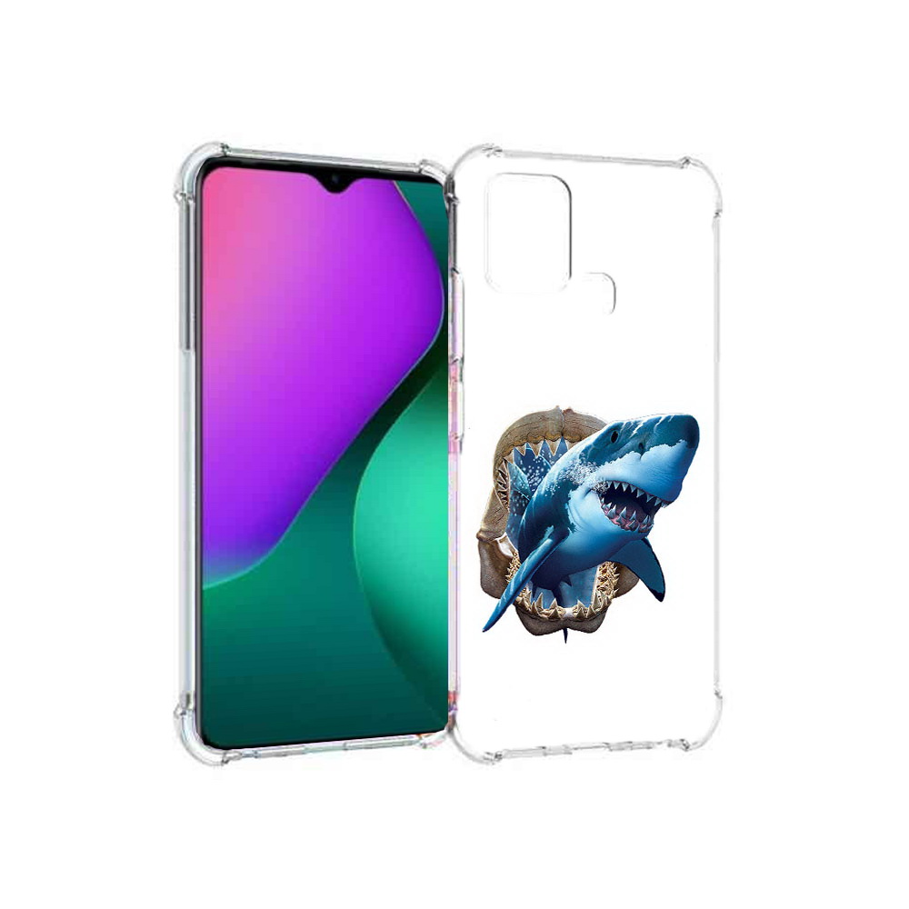 

Чехол MyPads Tocco для Infinix Hot 10 Play челюсти, Прозрачный, Tocco