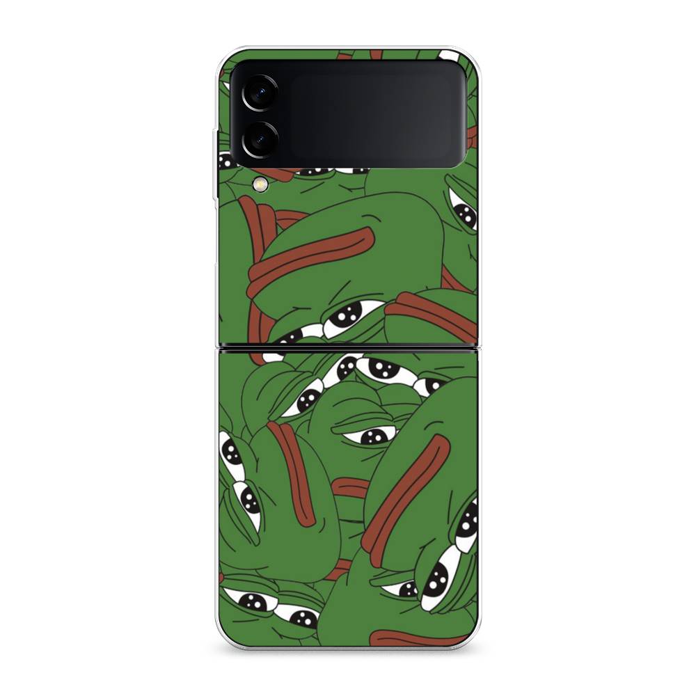 

Чехол Awog на Samsung Galaxy Z Flip 3 / Самсунг Z Flip 3 "Печальный frog", Зеленый;белый, 2103750-9
