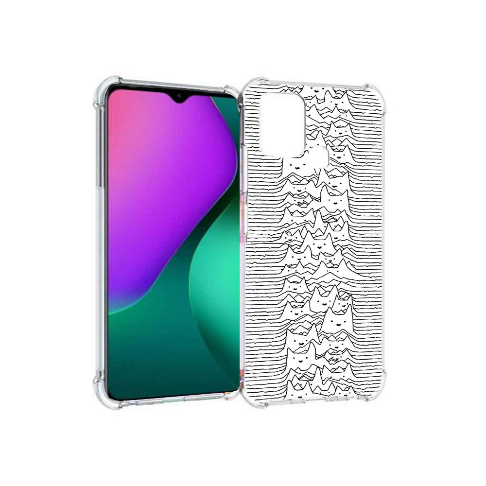 

Чехол MyPads Tocco для Infinix Hot 10 Play черно белые коты 3D, Прозрачный, Tocco