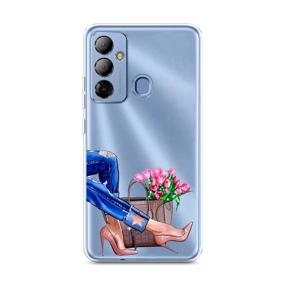 

Чехол Awog на Tecno Pop 6 Go "Каблучки", Синий, 302950-7