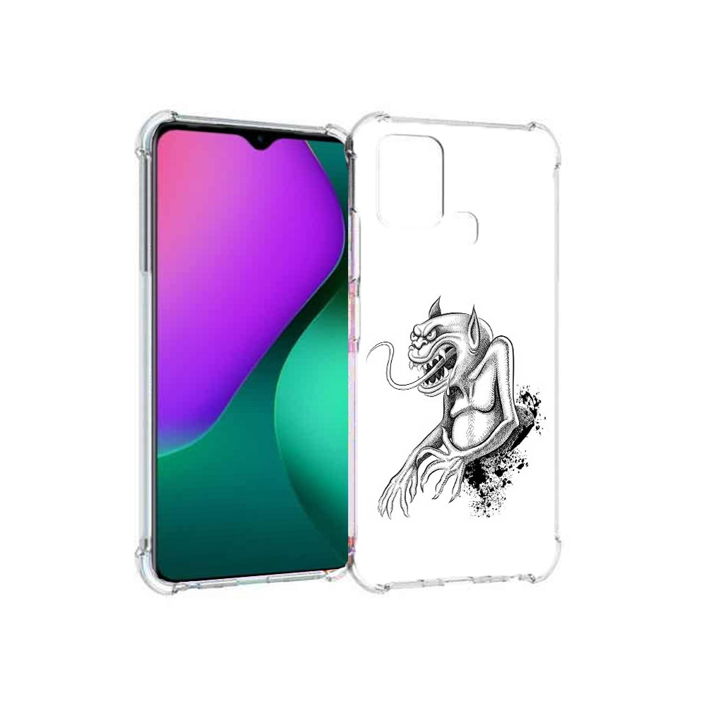 

Чехол MyPads Tocco для Infinix Hot 10 Play чорт, Прозрачный, Tocco
