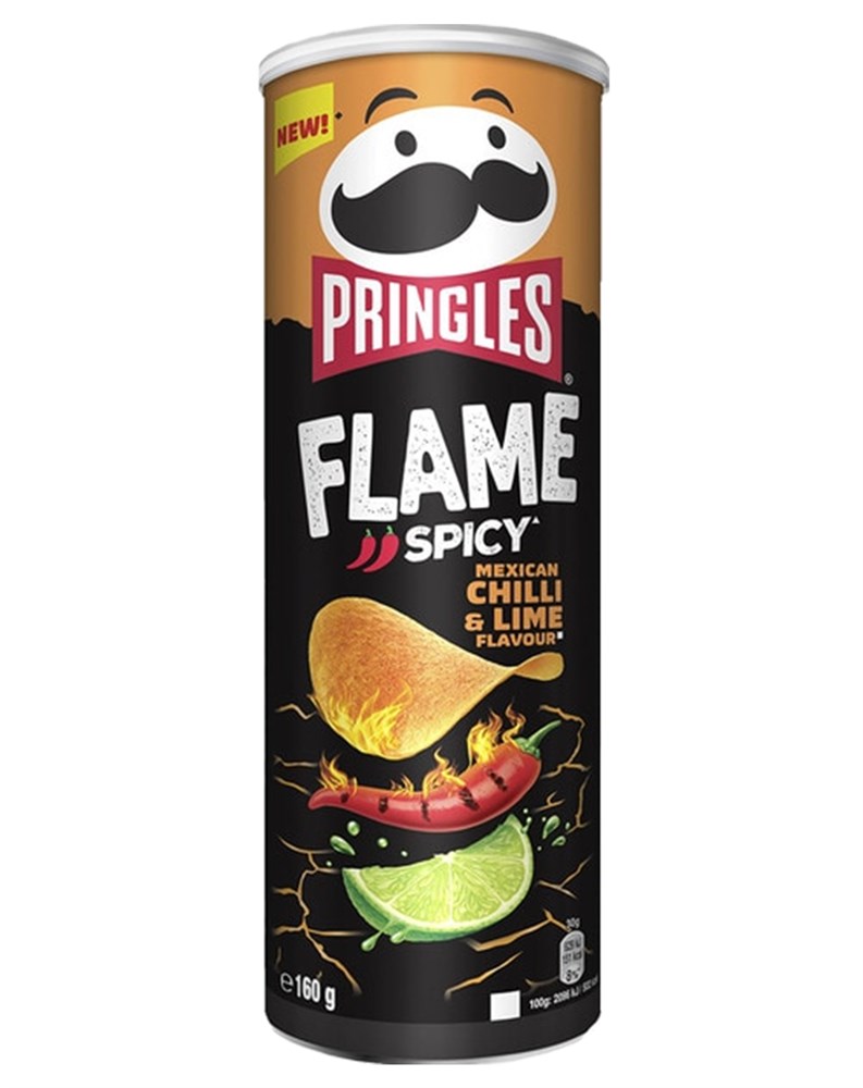 Картофельные чипсы Pringles Flame Чили и Лайм 160гр