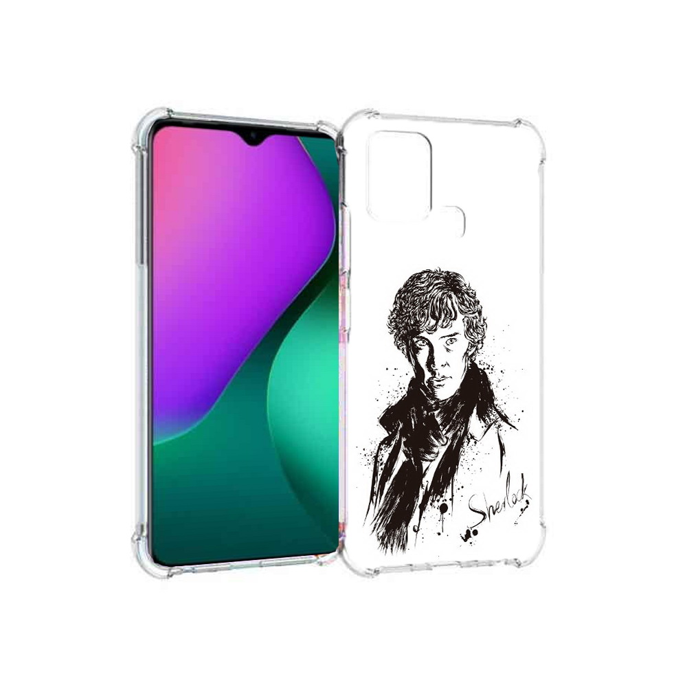 

Чехол MyPads Tocco для Infinix Hot 10 Play шерлок холмс портрет, Прозрачный, Tocco