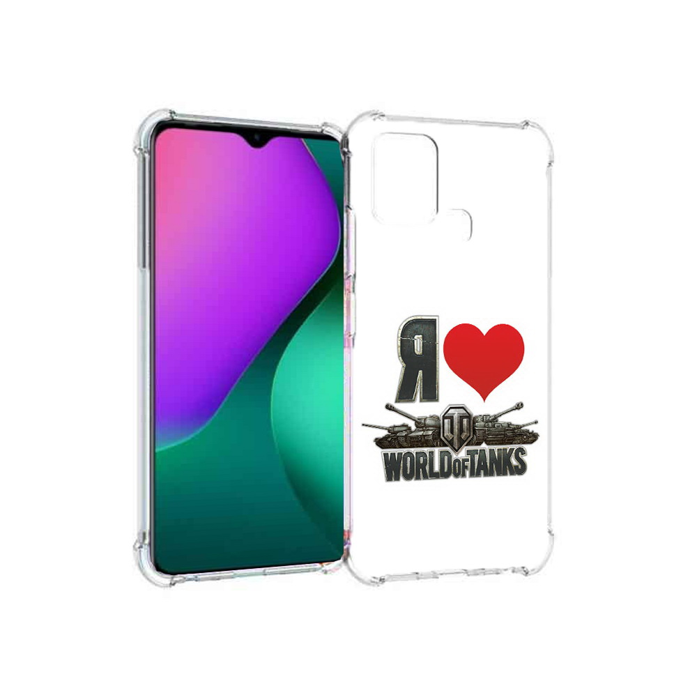 

Чехол MyPads Tocco для Infinix Hot 10 Play я люблю ворлд оф танк, Прозрачный, Tocco