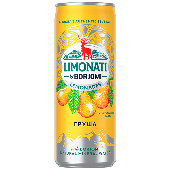 

Лимонад Limonati by Borjomi Груша газированный 0,33 л 12 шт.