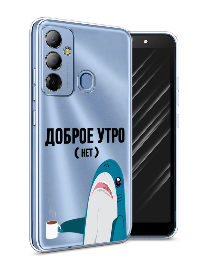 

Чехол Awog на Tecno Pop 6 Go "Доброе утро", Синий;белый;черный, 302950-2