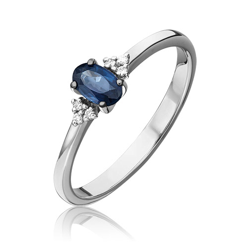 

Кольцо из золота с сапфиром/бриллиантом р. 17,5 PLATINA jewelry 01-1472-00-105-1120-30, 01-1472-00-105-1120-30