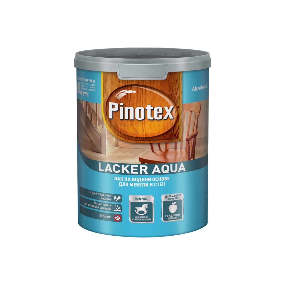 Лак для мебели и стен Pinotex Lacker Aqua 10 на водной основе, матовый, 1 л