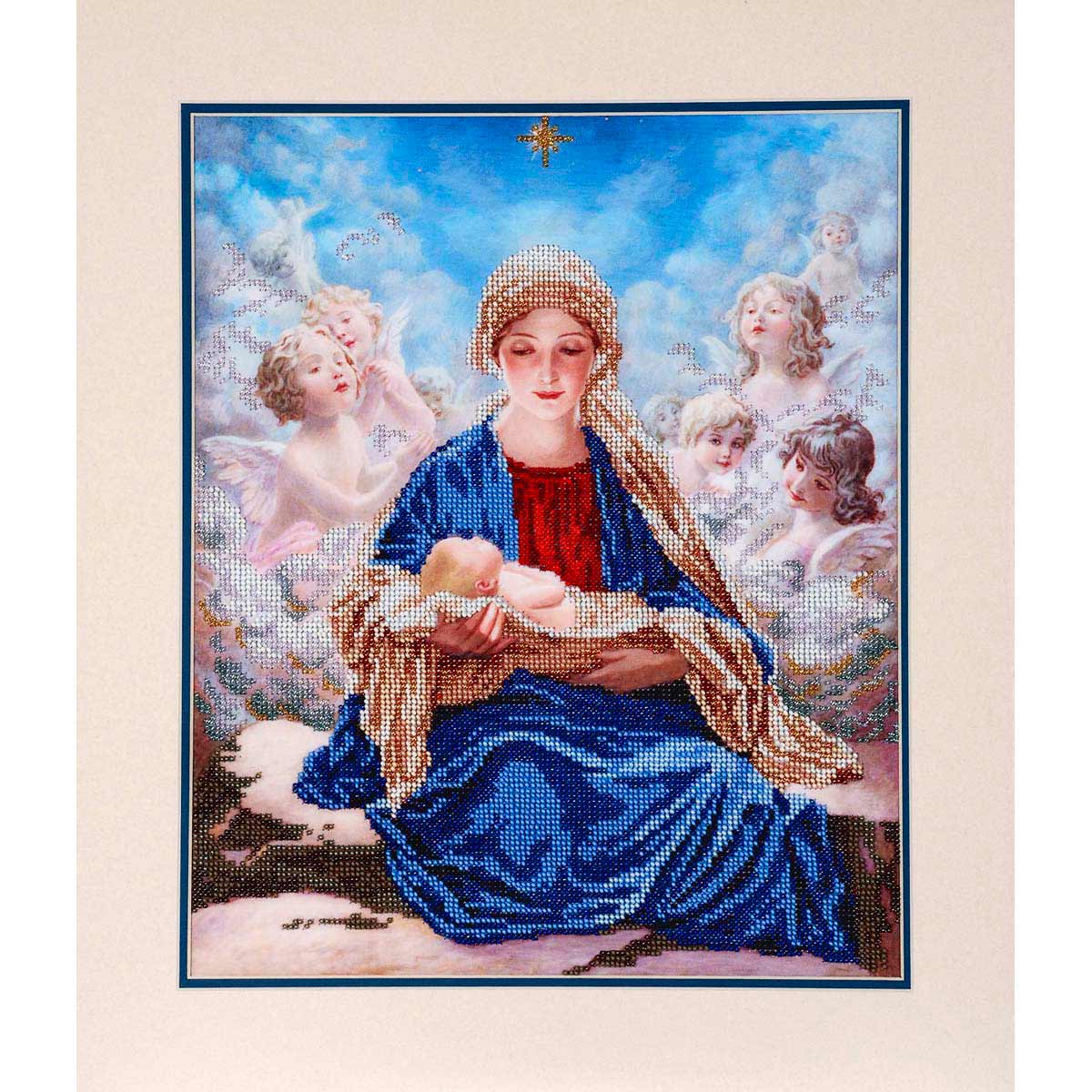 фото Набор для вышивания бисером 'богородица с ангелами' бн-3086 hobby&pro581796