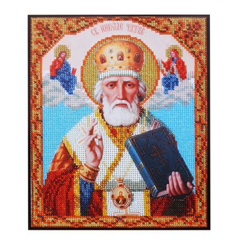фото Набор для вышивания бисером 'икона святитель николай чудотворец' бн-4011 hobby&pro