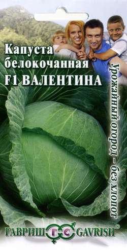 

Семена. Капуста белокочанная "Валентина F1" (вес: 0,1 г)
