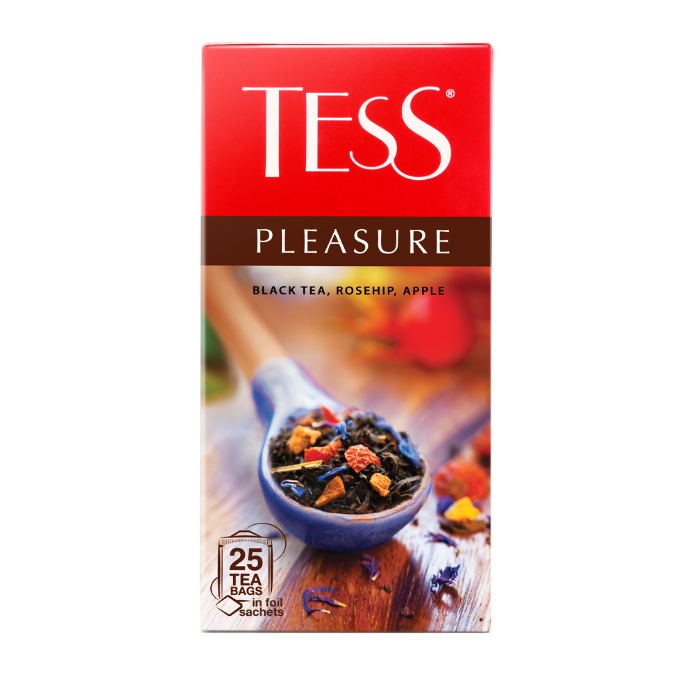 фото Чай черный tess pleasure 25 пакетиков