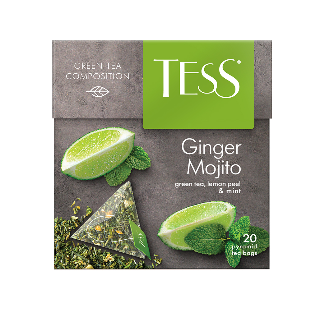 фото Чай зеленый в пирамидках tess ginger mojito 20 пакетиков