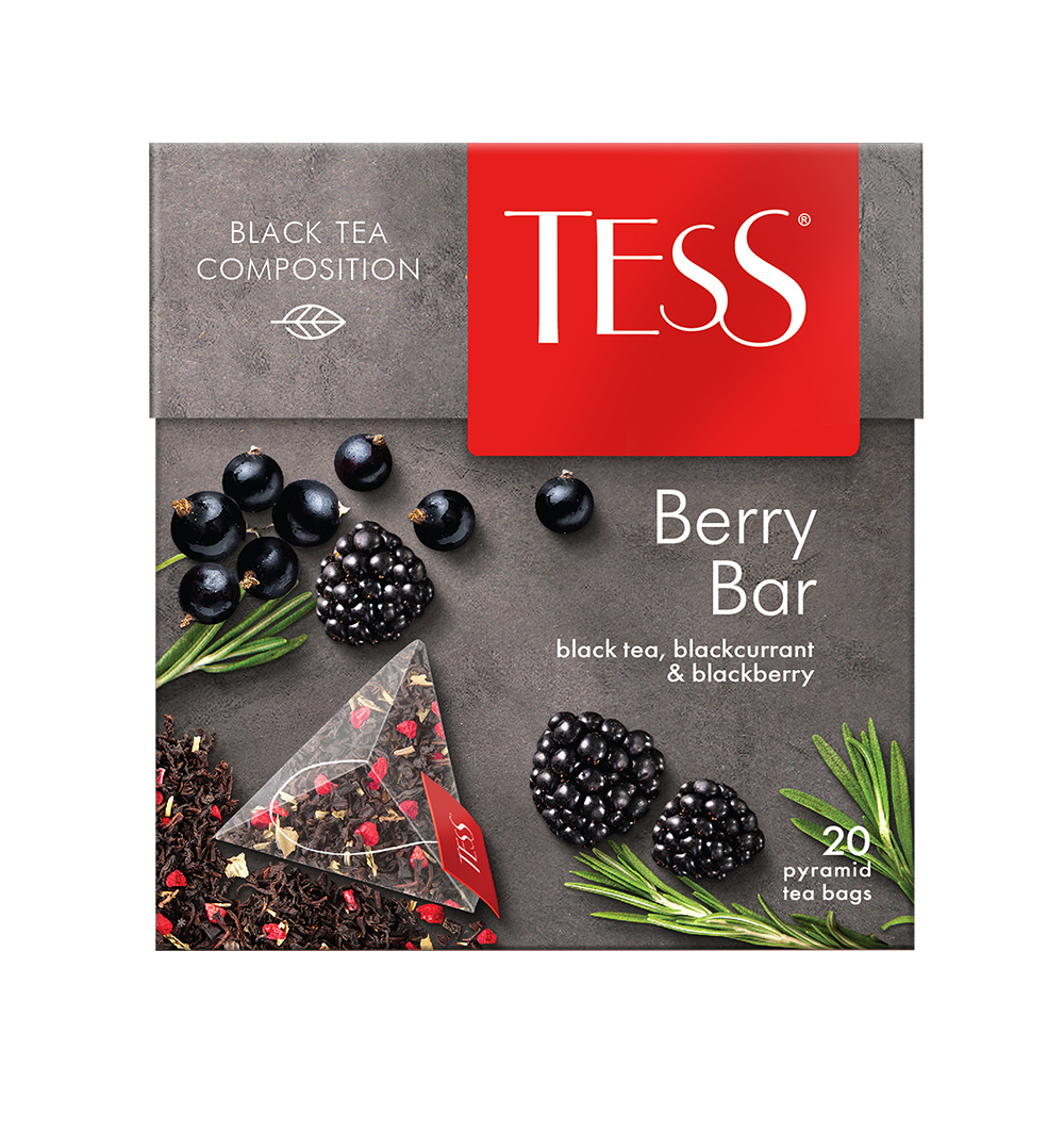 фото Чай черный tess berry bar 20 пакетиков