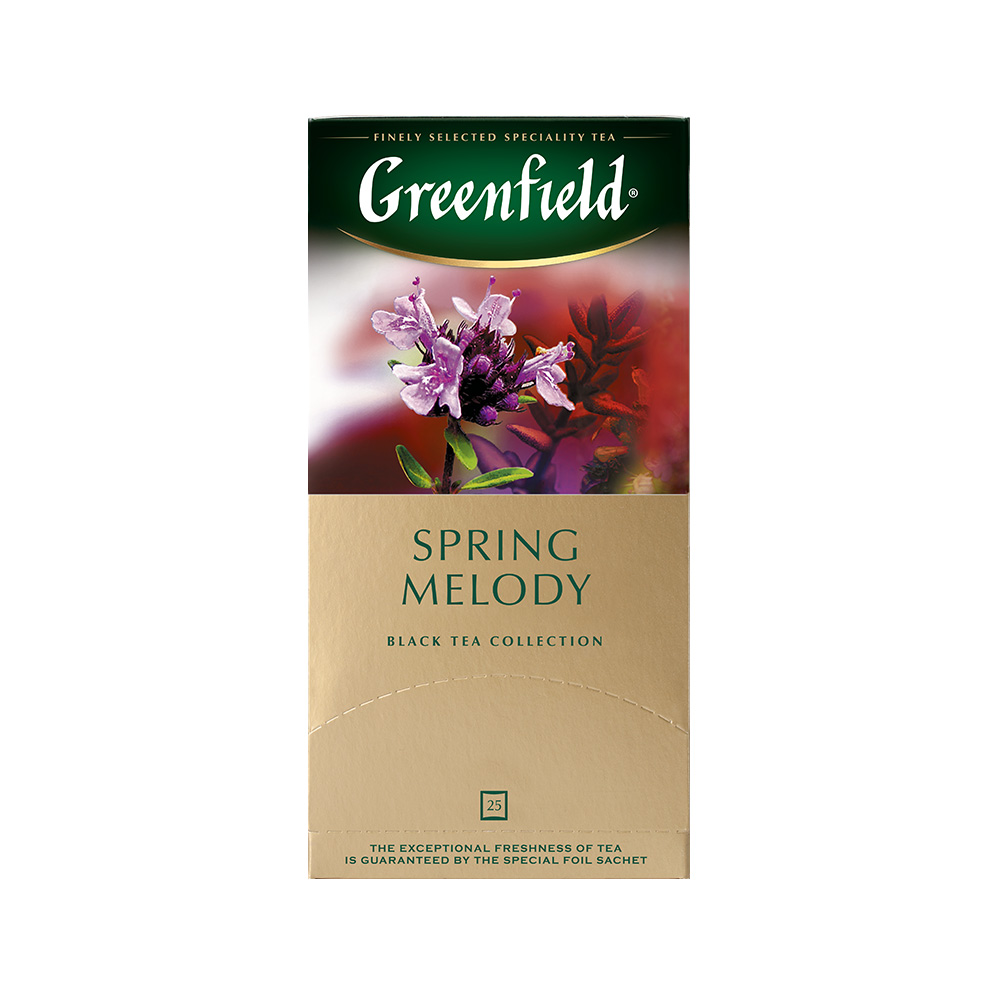 фото Чай черный greenfield spring melody 25 пакетиков