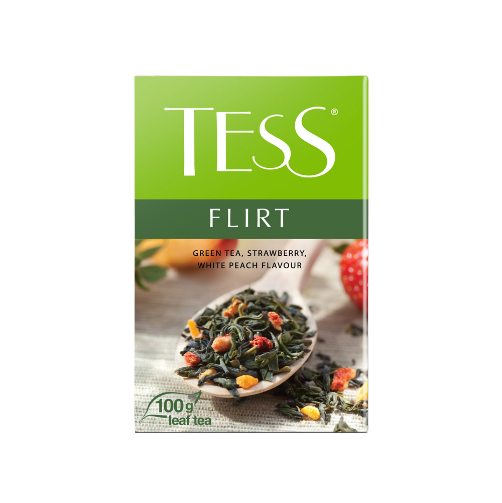 фото Чай зеленый листовой tess flirt 100 г