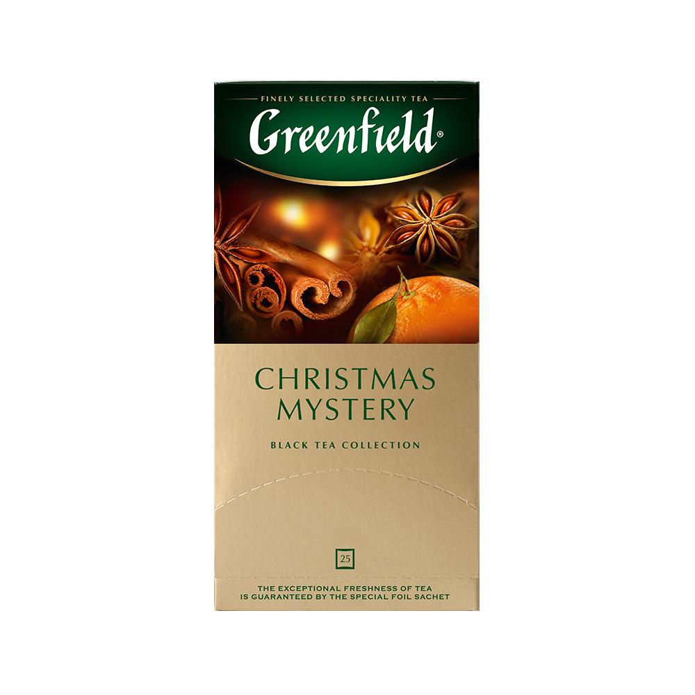 фото Чай черный greenfield christmas mystery 25 пакетиков