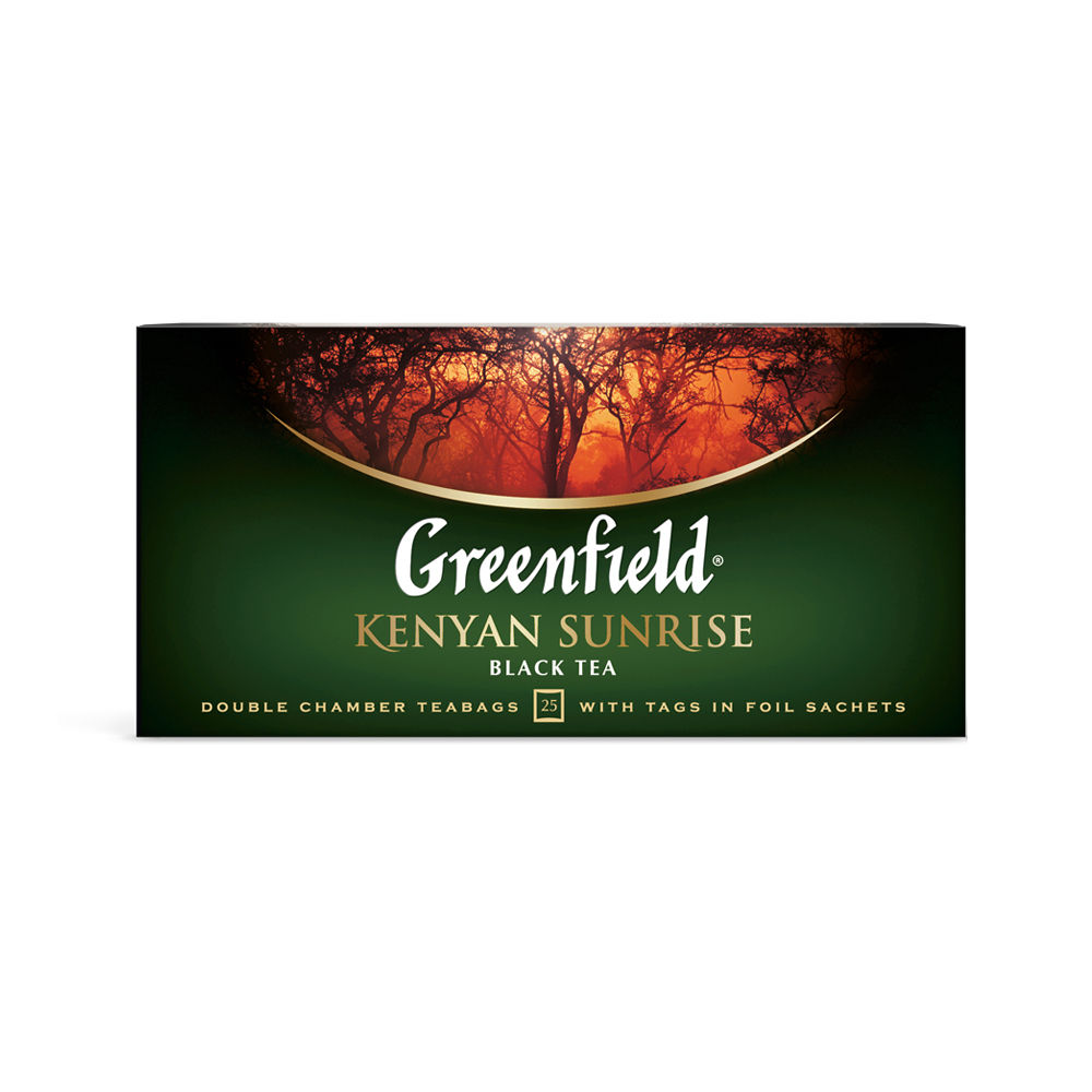 фото Чай черный greenfield kenyan sunrise 25 пакетиков