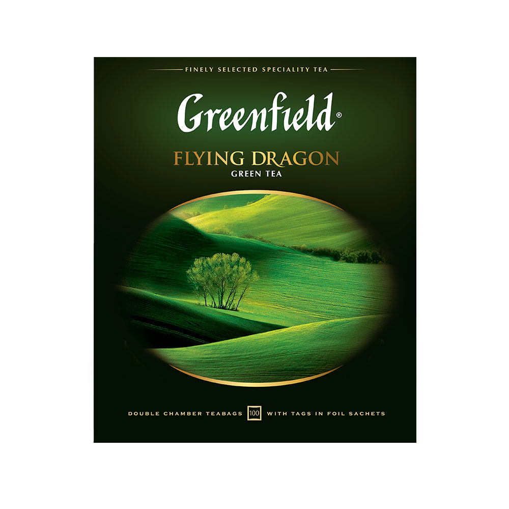 фото Чай зеленый greenfield flying dragon 100 пакетиков