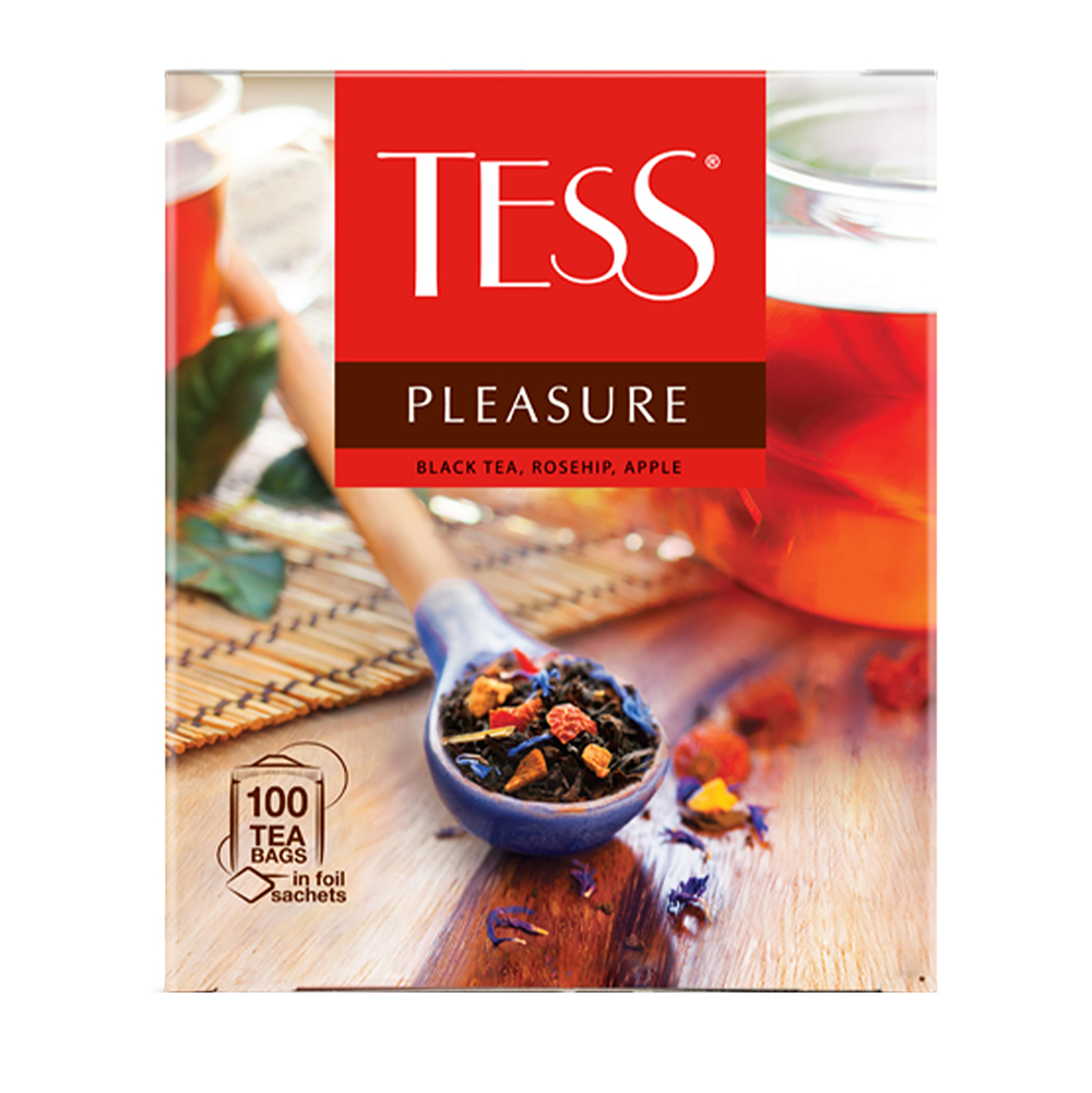 фото Чай черный tess pleasure 100 пакетиков