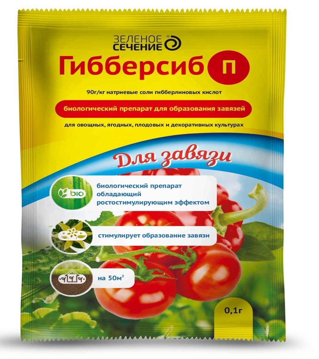 

Органоминеральное удобрение Зеленое Сечение Гибберсиб П ФР-01123 0,001 кг, Гибберсиб П для завязи