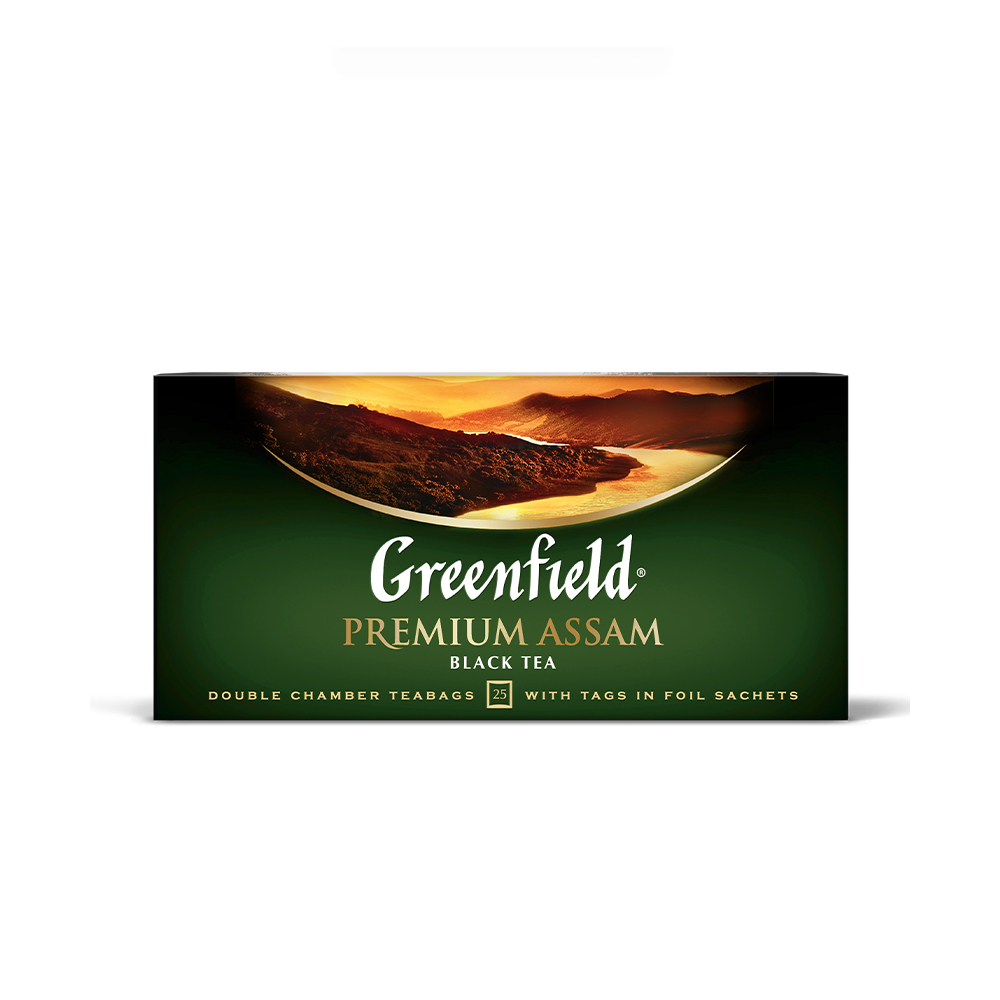 фото Чай черный greenfield premium assam 25 пакетиков