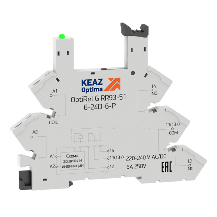 фото Розетка для реле optirel g rr93-51-12-24u-6-p кэаз 281158