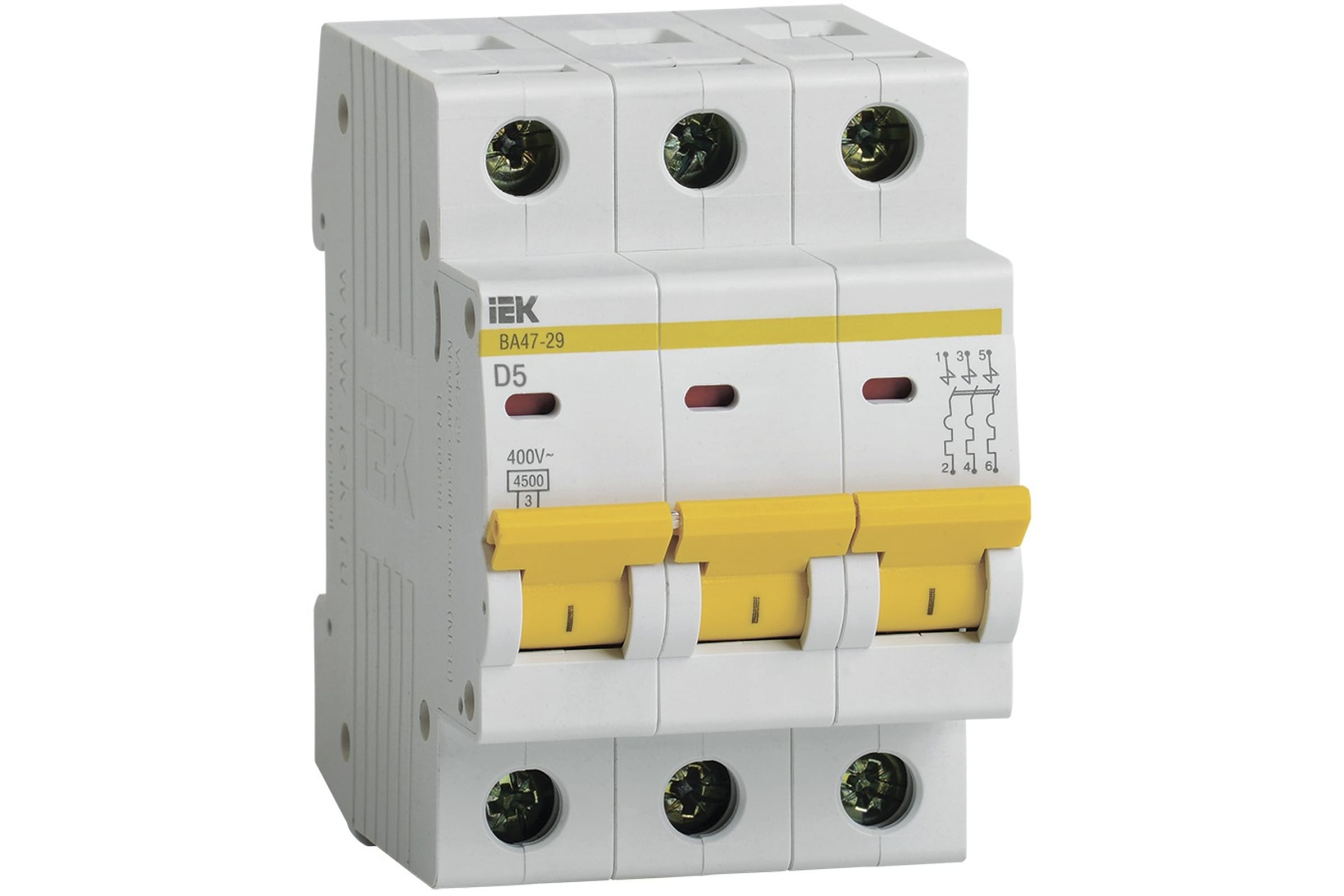

IEK Авт. выкл.ВА47-29 3Р 5А 4,5кА х-ка D MVA20-3-005-D