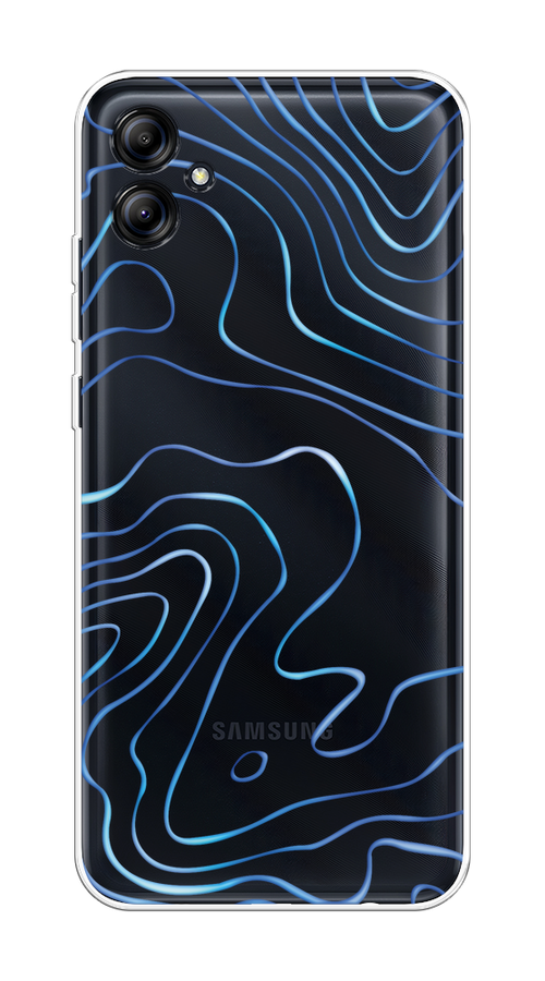 

Чехол на Samsung Galaxy A04e/A042 "Blue lines", Прозрачный;синий, 2107650-1