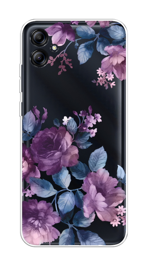 

Чехол на Samsung Galaxy A04e/A042 "Purple Blossoms", Синий;фиолетовый, 2107650-1