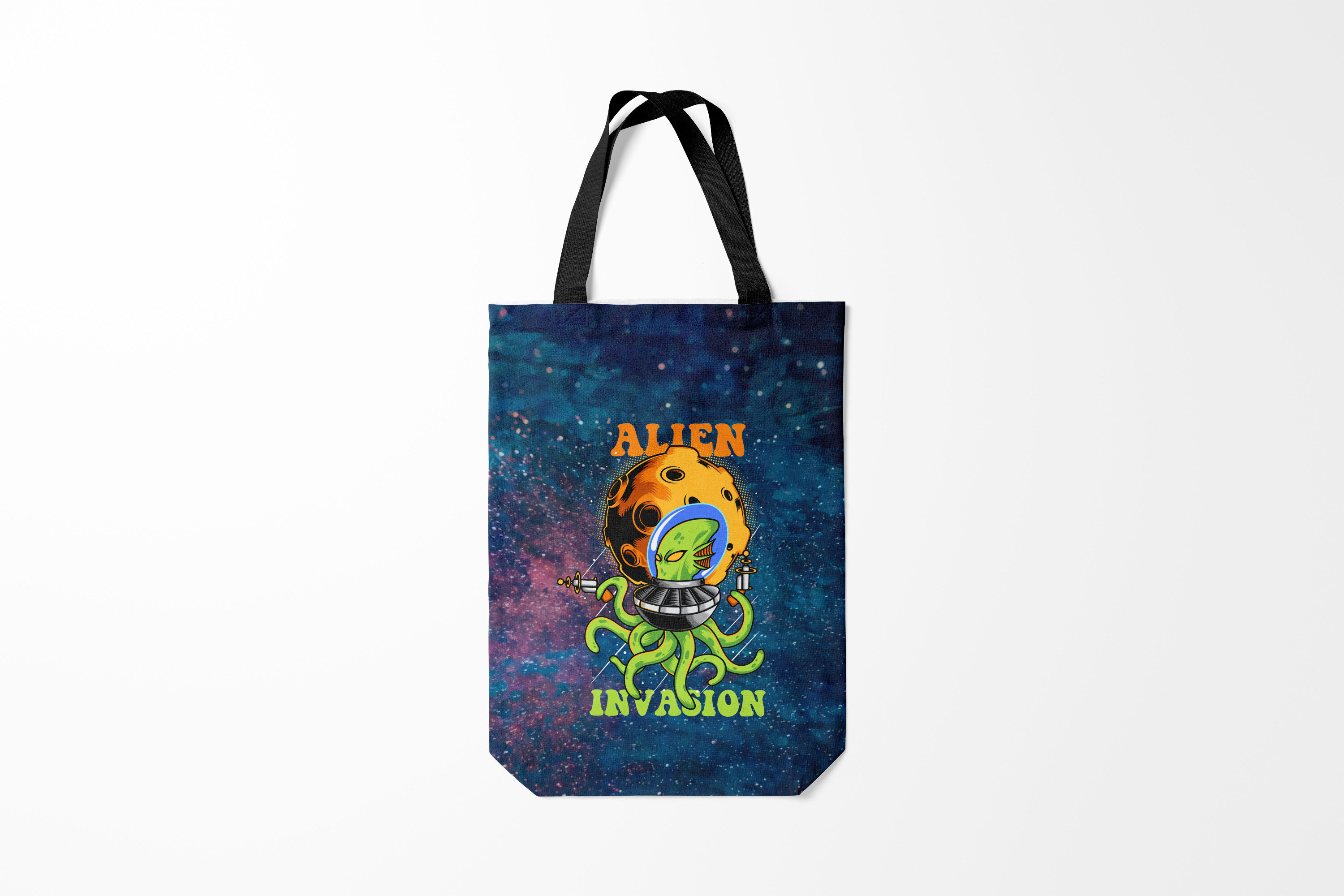 

Сумка шoппер унисекс Burnettie Астрономия космос Alien Invasion, синий, Астрономия космос Alien Invasion