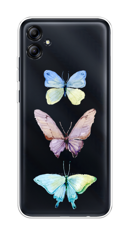 

Чехол на Samsung Galaxy A04e/A042 "Акварельные бабочки", Бирюзовый;розовый, 2107650-1