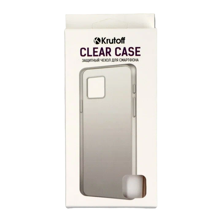 Чехол Krutoff, для iPhone 14 Plus, силиконовый, прозрачный