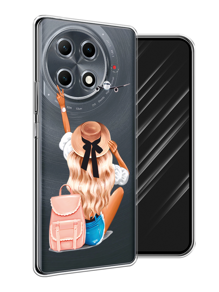 

Чехол Awog на Tecno Camon 30S Pro "Автостопом самолетом", Бежевый;белый, 309550-1