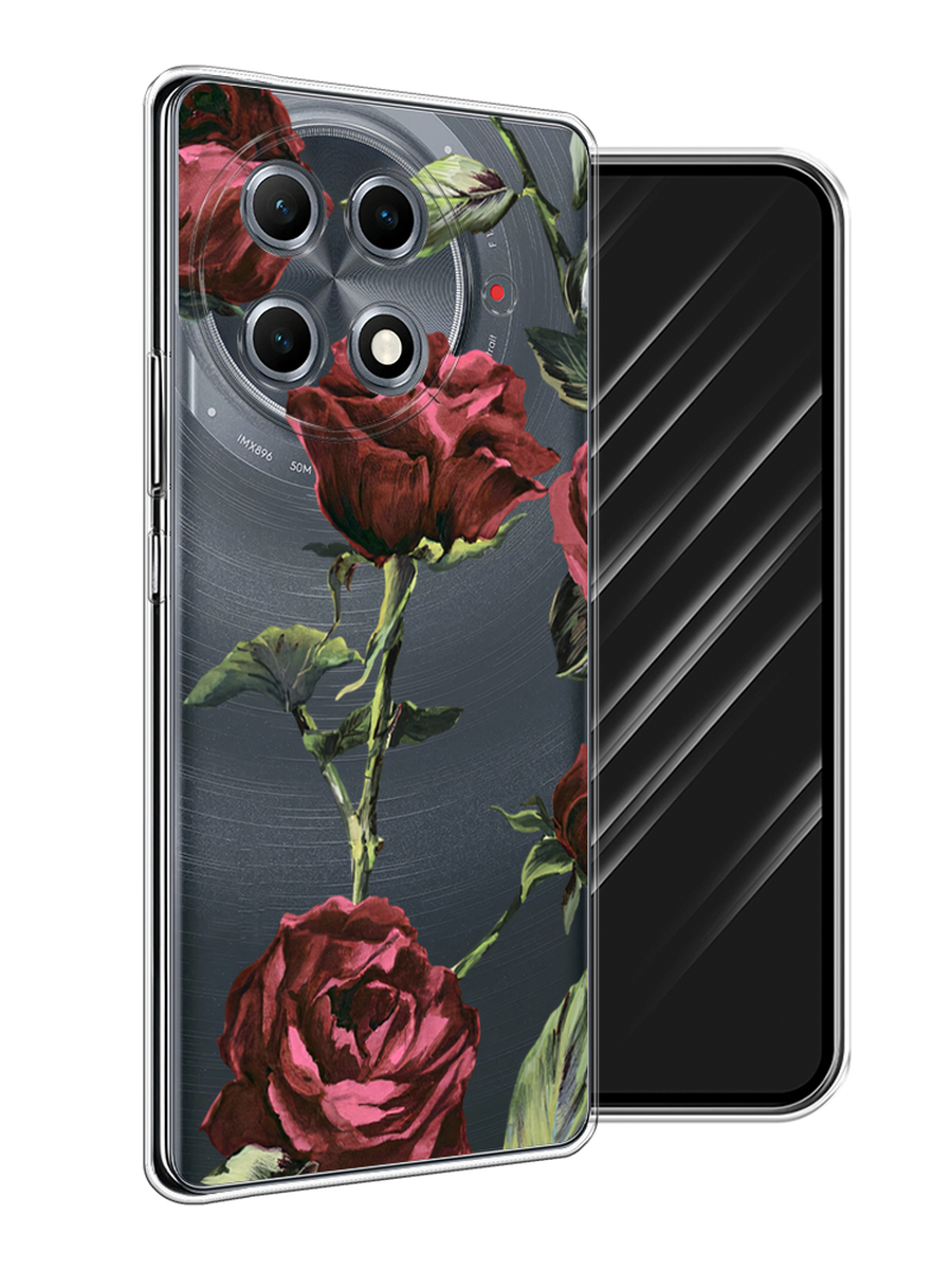 

Чехол Awog на Tecno Camon 30S Pro "Бордовые розы фон", Бордовый, 309550-1
