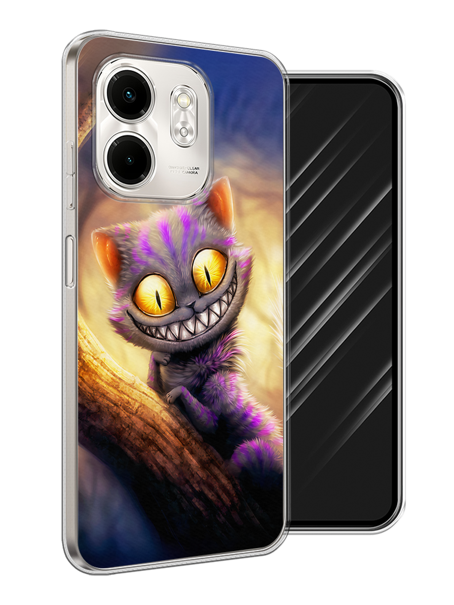 

Чехол Awog на Infinix Smart 9/Hot 50i "Cheshire Cat", Фиолетовый;желтый, 3106750-1