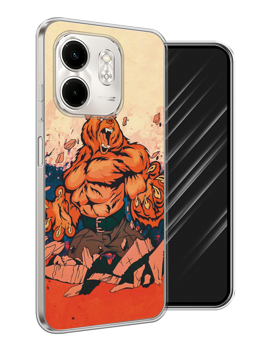 

Чехол Awog на Infinix Smart 9/Hot 50i "Медведь с флагом РФ", Коричневый;синий;красный, 3106750-1