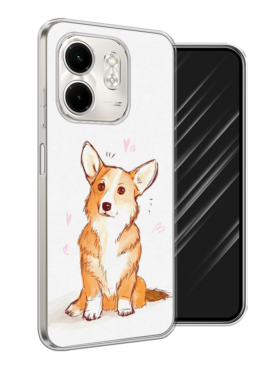 

Чехол Awog на Infinix Smart 9/Hot 50i "Корги любовь", Бежевый;белый, 3106750-1
