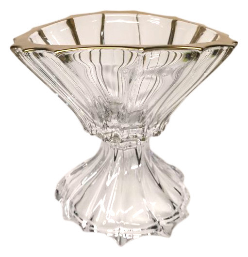 

Конфетница 22 см н/н AS Crystal Bohemia "Plantica /Матовая полоса /золото" AS Crystal /