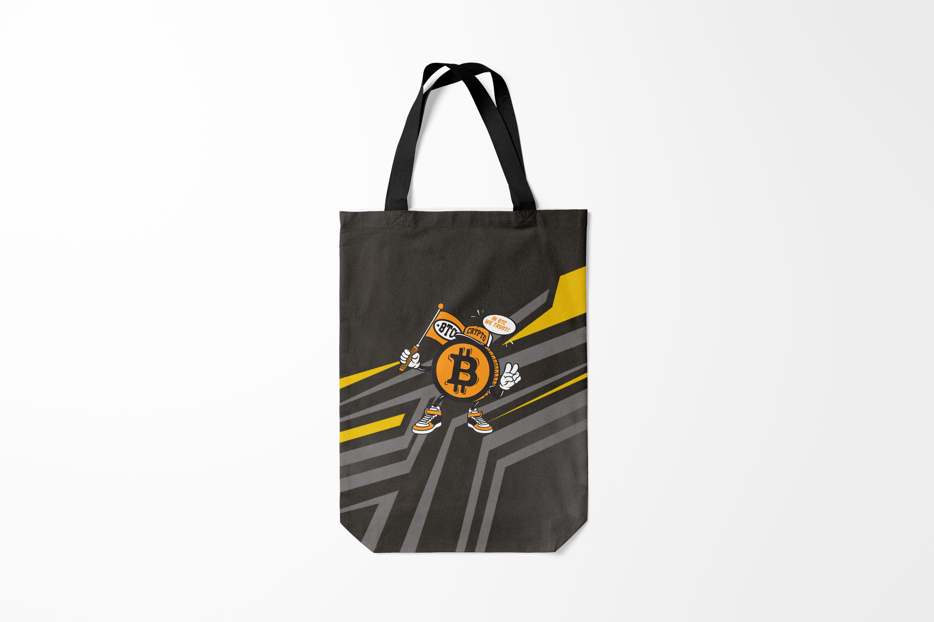 

Сумка шoппер унисекс Burnettie Urban Style BTC монета, черный, Urban Style BTC монета