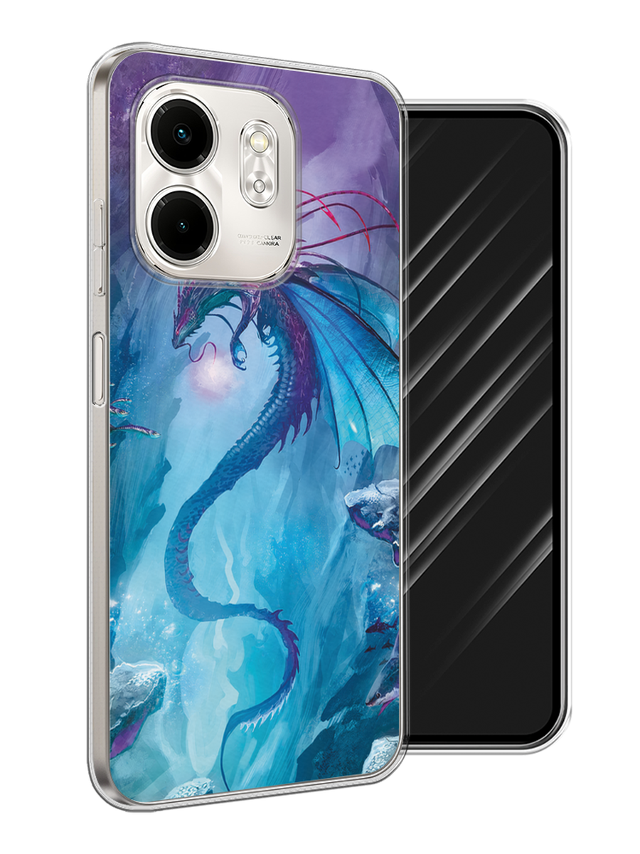 

Чехол Awog на Infinix Smart 9/Hot 50i "Водный дракон", Голубой;фиолетовый;синий, 3106750-1