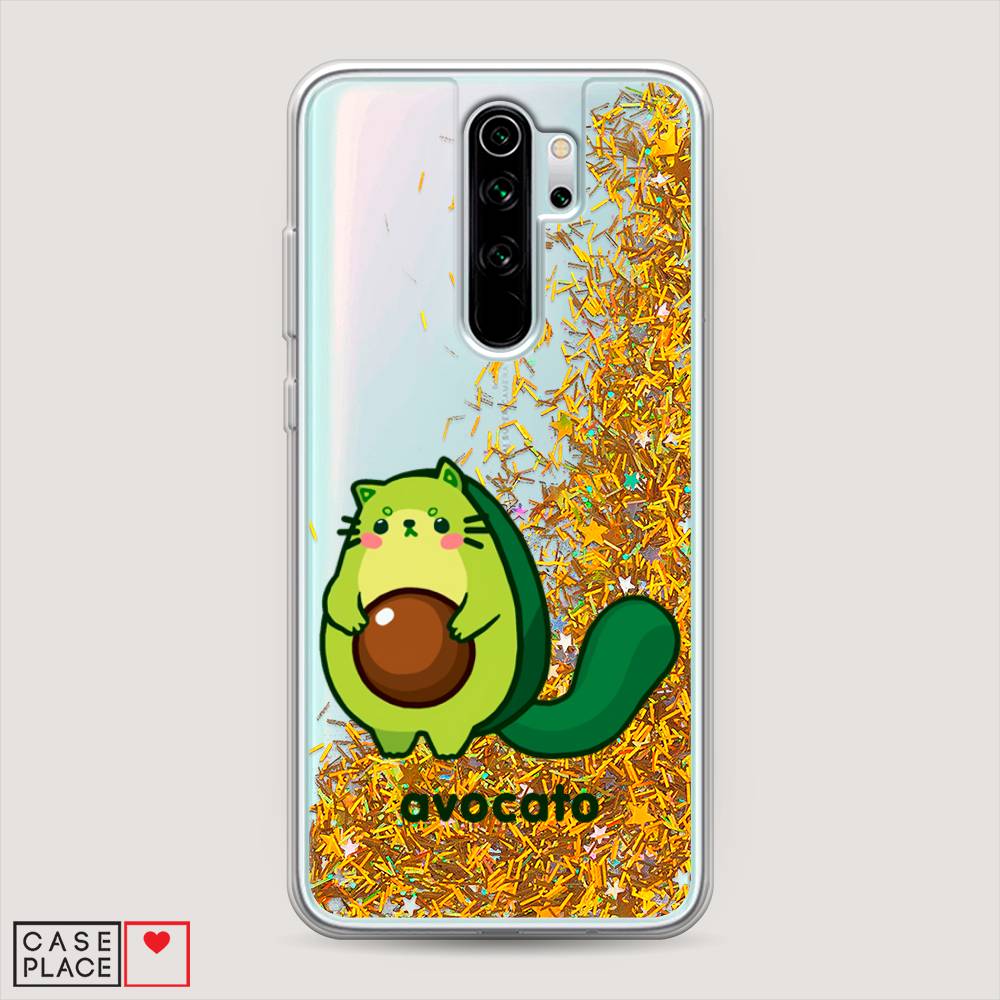 фото Жидкий чехол с блестками "avocato" на xiaomi redmi note 8 pro awog