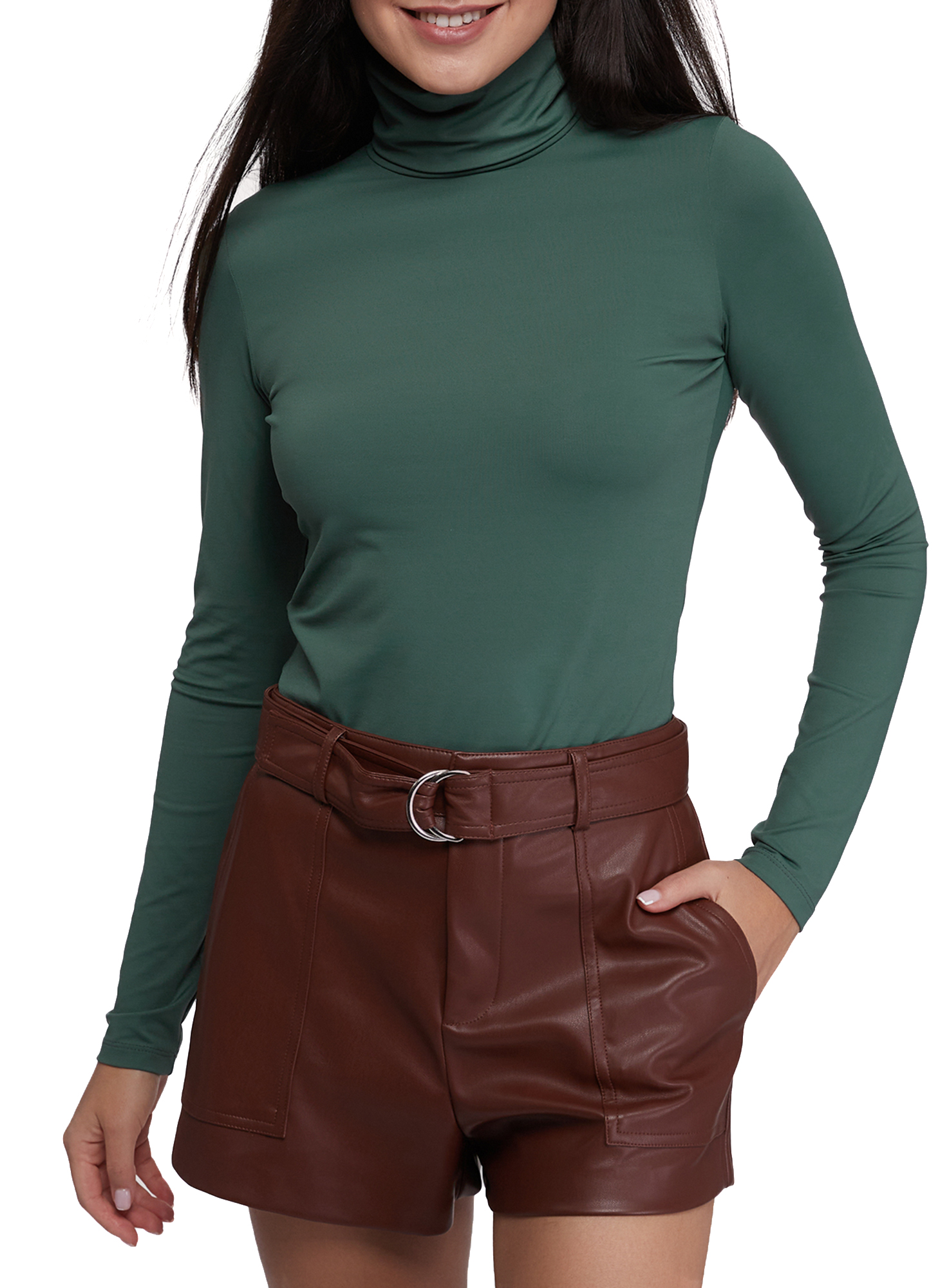 

Водолазка женская oodji 15E11001-3B зеленая XS, 15E11001-3B