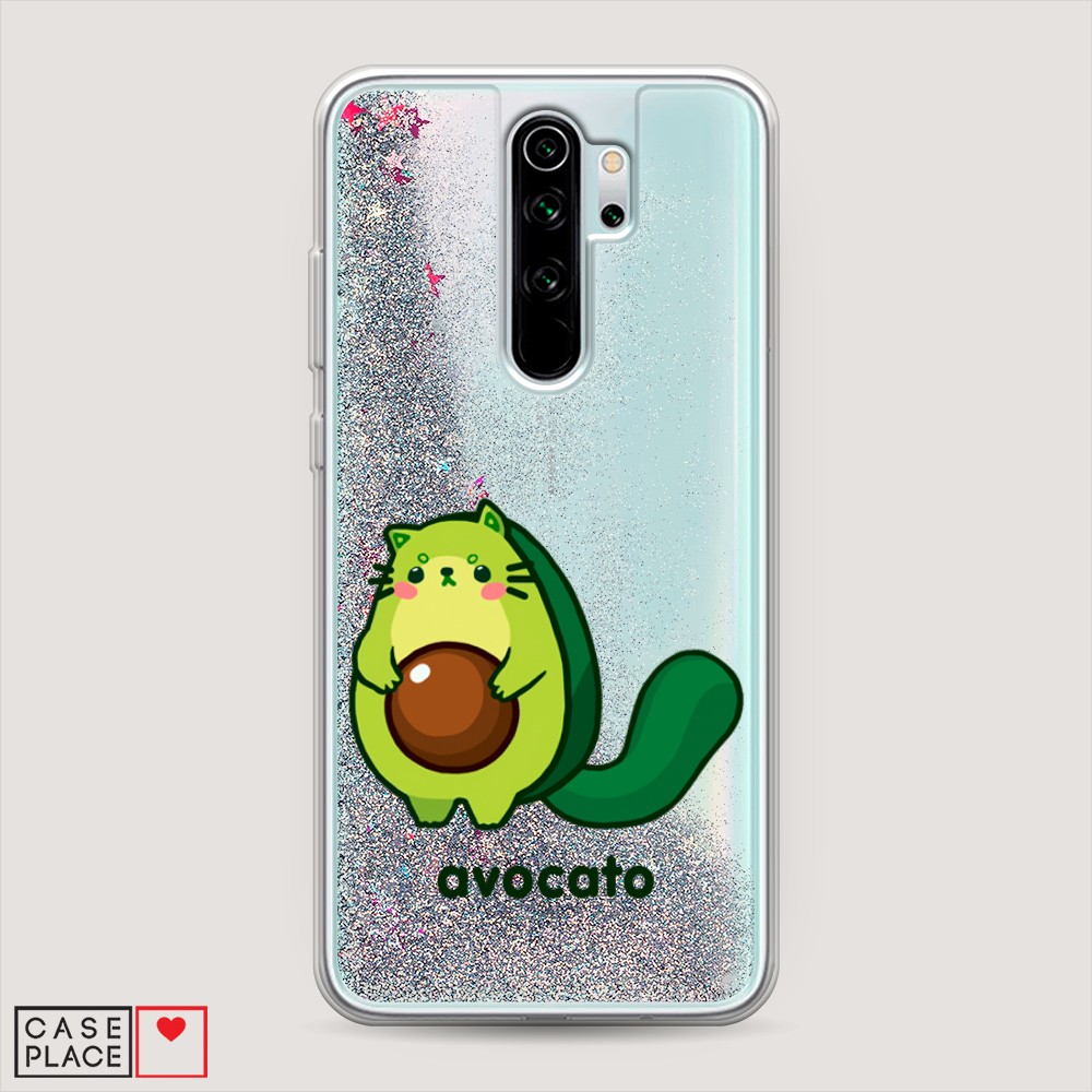 фото Жидкий чехол с блестками "avocato" на xiaomi redmi note 8 pro awog