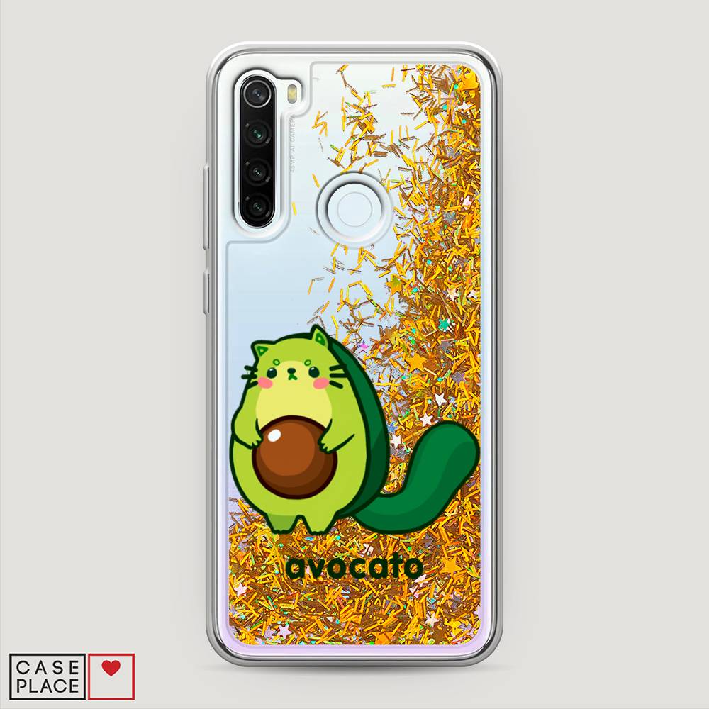 фото Жидкий чехол с блестками "avocato" на xiaomi redmi note 8t awog